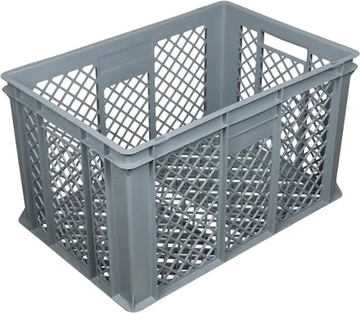 Stapelbak kunststof geperforeerd 600x400x320 mm 63 liter grijs - Euronorm