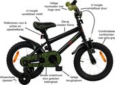 2Cycle BMX - Kinderfiets - 14 inch - Zwart-Groen - Jongensfiets - 14 inch fiets