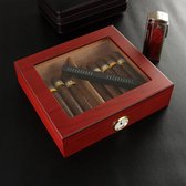 Cave à cigares Mima® - Boîte à cigares - Rouge foncé - Bois - Elegant