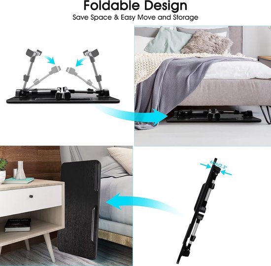Laptoptafel voor bed, computertafel, notebooktafel,opvouwbare bedtafel