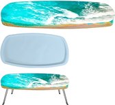 Hars tafelvorm, vierkante en ovale riviertafel siliconenharsvorm, tafelbladvorm van epoxyhars, speelbord, riviertafel, doe-het-zelf kunst woondecoratie
