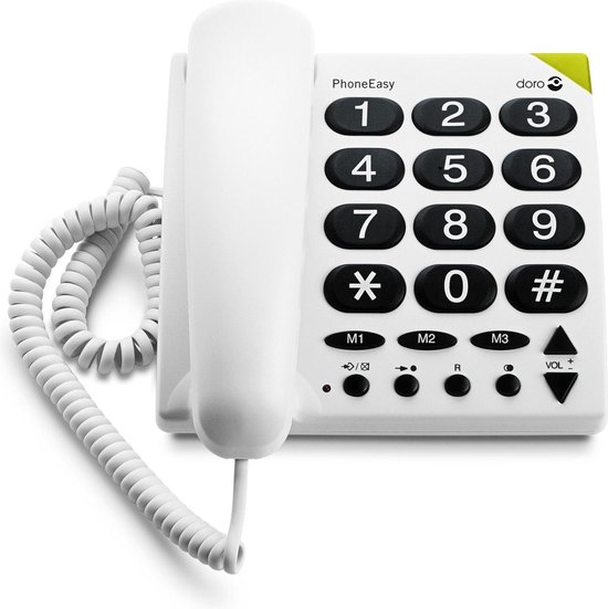 DORO PhoneEasy 311c BIG BUTTON telefoon - geschikt voor SLECHTHORENDEN