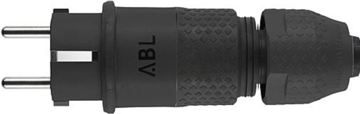 ABL Pro stekker - 1530 - UV en temperatuurbestendig - IP54 - zwart
