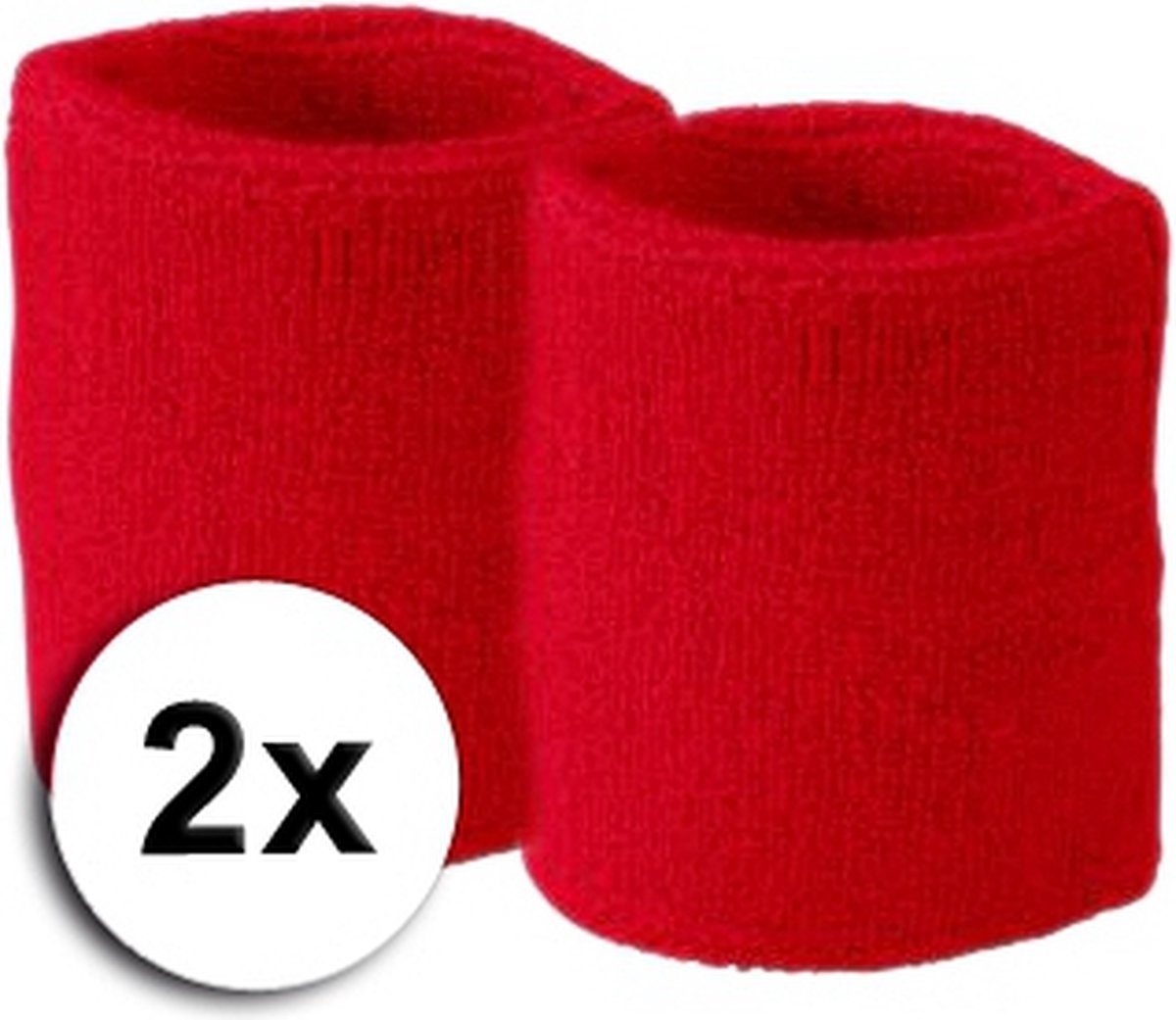 *** Set van 2 stuks - Zweetbandjes pols - Zweetbanden - Unisex - Rood - Zweetbanden - Unisex - Set van 2 stuks - van Heble® ***