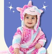 BoefieBoef Unicorn Dieren Onesie & Pyjama voor Peuters en Kleuters tot 4 Jaar - Kinder Verkleedkleding - Dieren Kostuum Pak - Eenhoorn