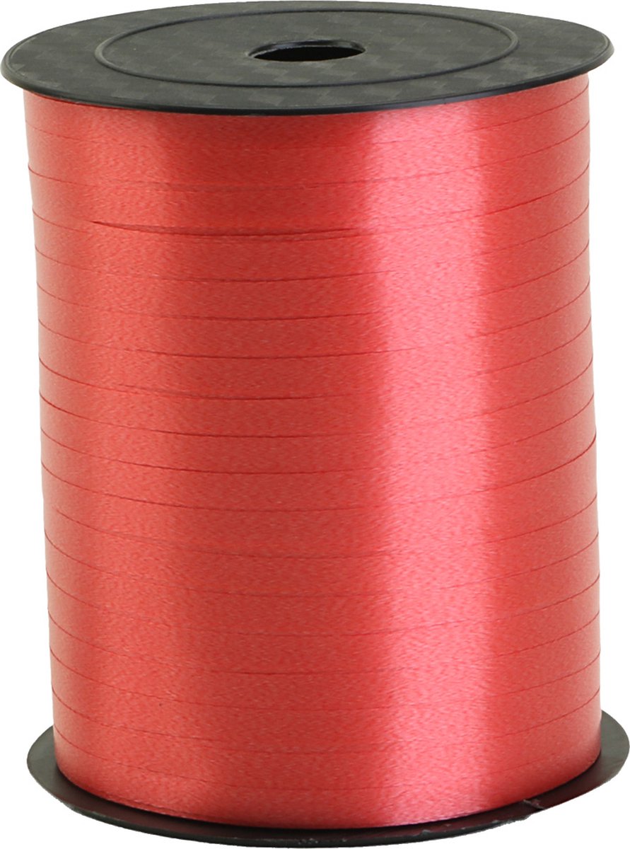 Cadeaulint, B: 5 mm, rood, 400 m/ 1 rol