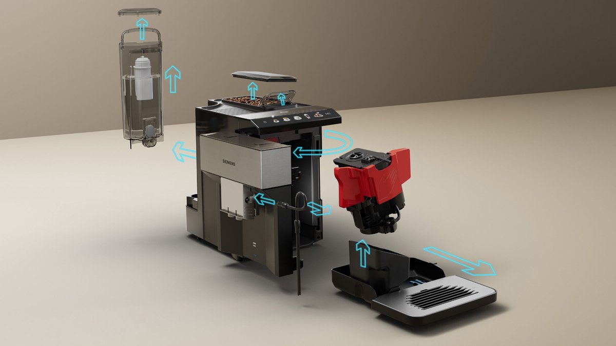 Afbeelding 3 van Siemens EQ500 TP516RX3 - Volautomatische Espressomachine - Classic Connect - RVS