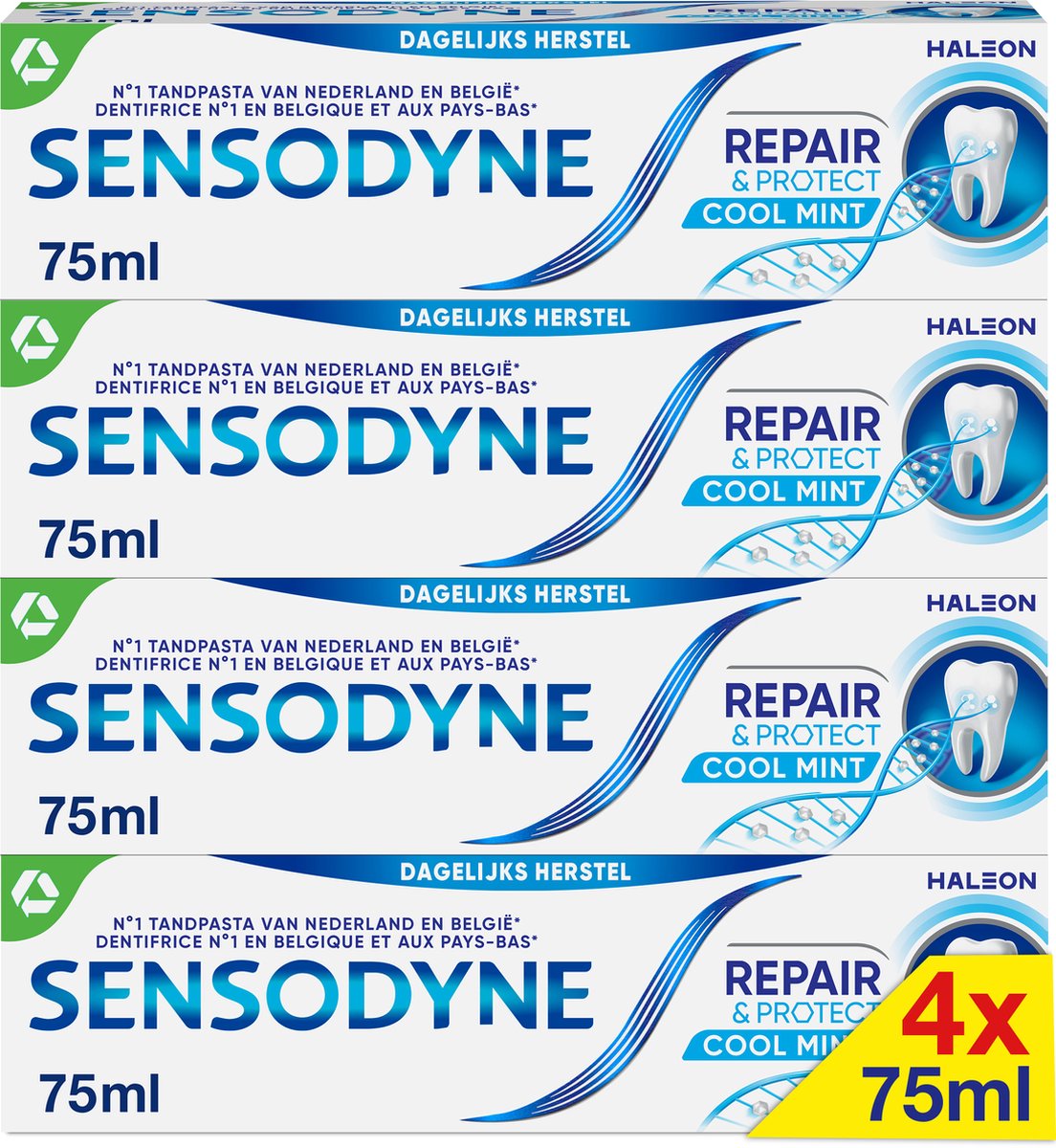 Sensodyne Repair & Protect tandpasta voor gevoelige tanden 4x75 ml - Sensodyne