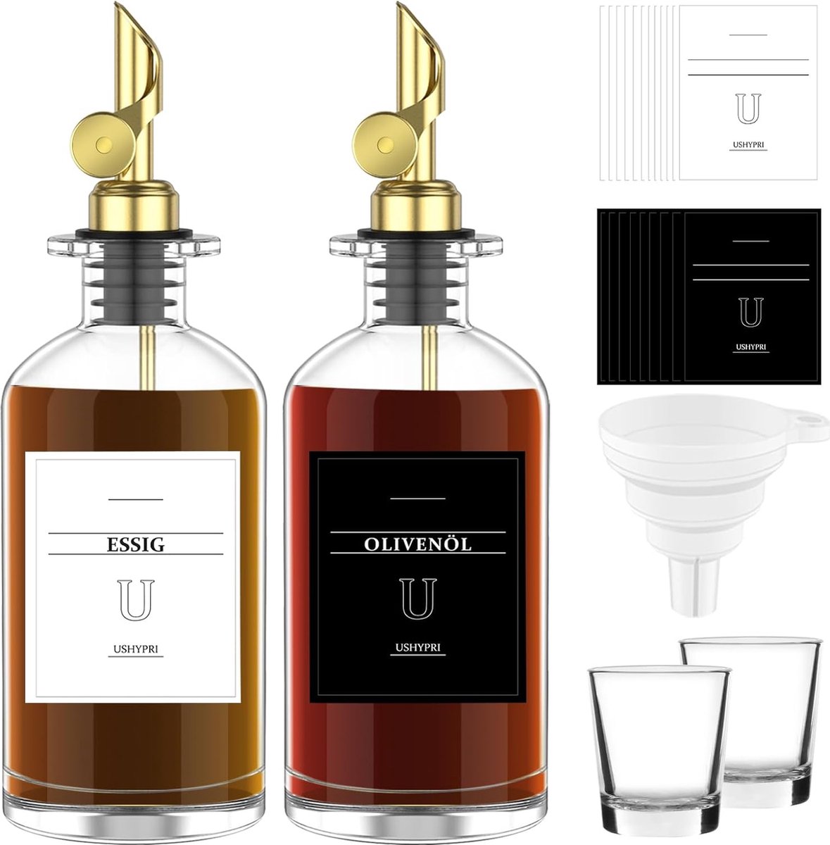 Azijn-oliefles set keuken oliedispenser koffiesiroop mondspoeling dispenser badkamer
