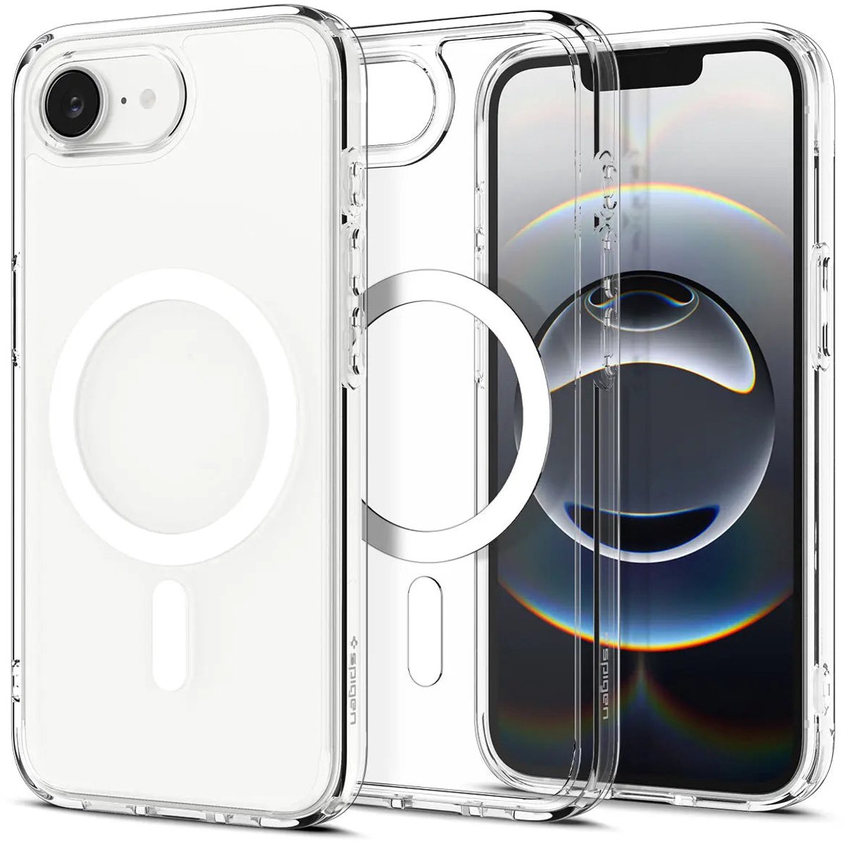 Spigen Crystal Hybrid Magsafe, Transparant Wit - Iphone 16E