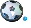 Hover Ball voetbal met witte en zwarte vlakken, omringd door een grijze rand. Minisoccerbal logo.