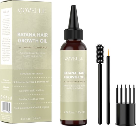 Covelle - Batana oil - 120 ml - Haarserum - Haaruitval - Wenkbrauw - Wimperserum - Olie - Wonderolie - Batana olie - Baardgroei - Haargroei - Anti Roos - Haaruitval - Batana olie haargoei