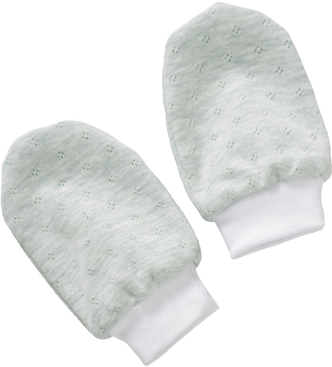 Cottonbaby krabwantjes - ajour - groen - rekbaar - newborn