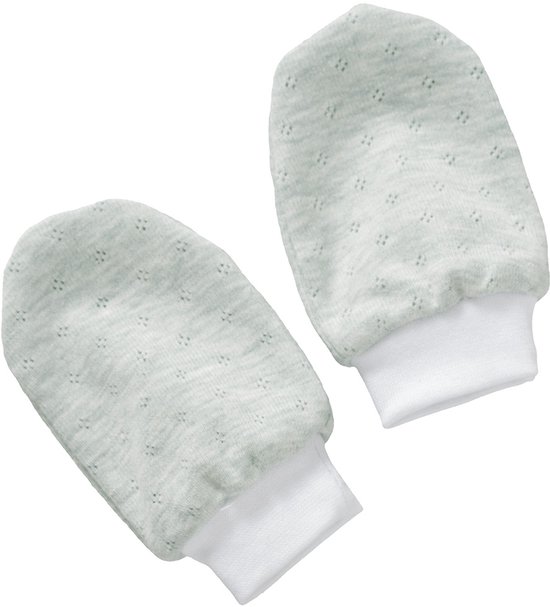 Cottonbaby krabwantjes - ajour - groen - rekbaar - newborn