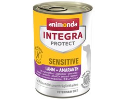 Animonda Integra Protect Sensitive - Nat Hondenvoer - Lam & Amarant - Graanvrij - 12x400g Voordeelverpakking