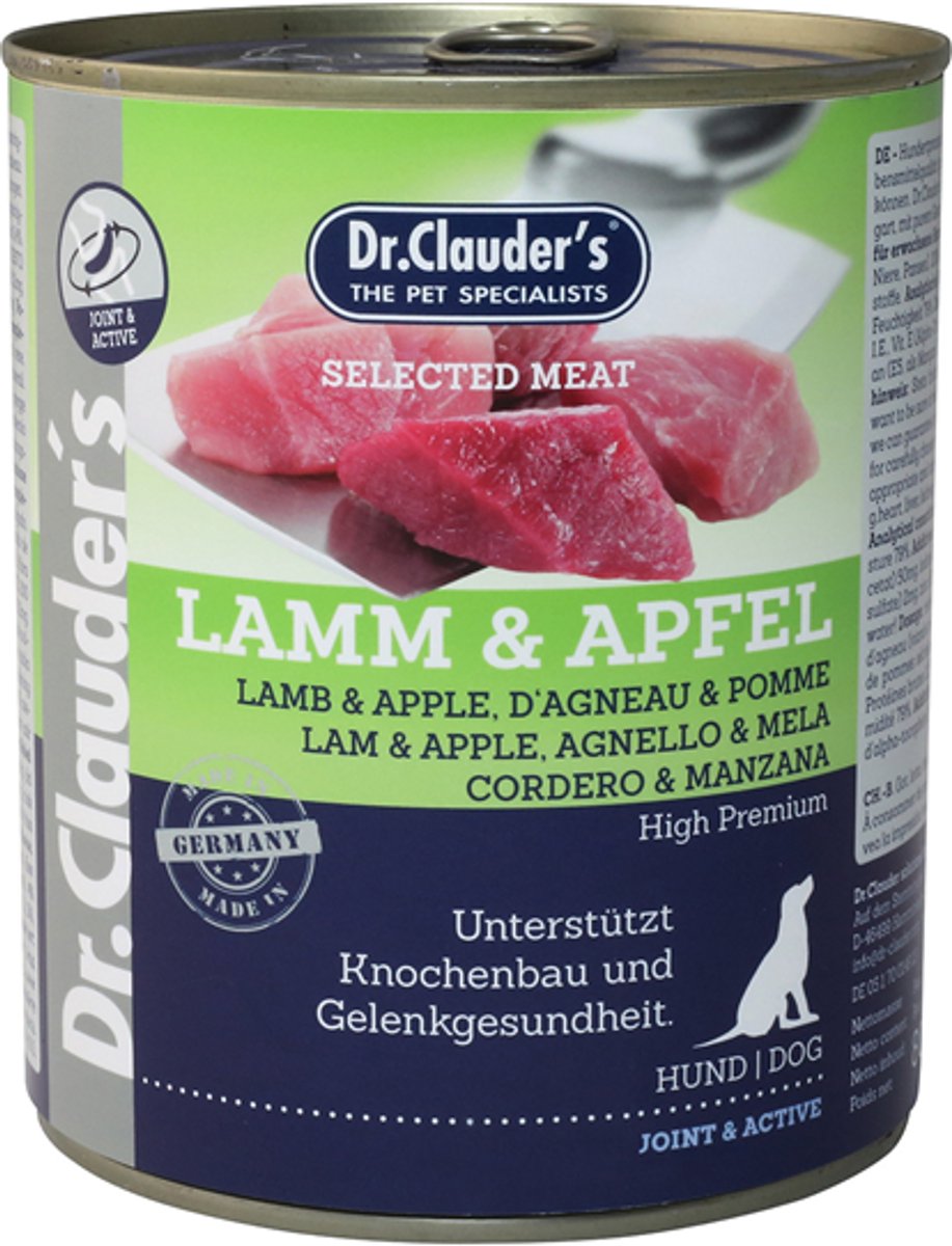 Dr Clauder's Geselecteerd Vlees Lam 6x800g - Lam & Appel