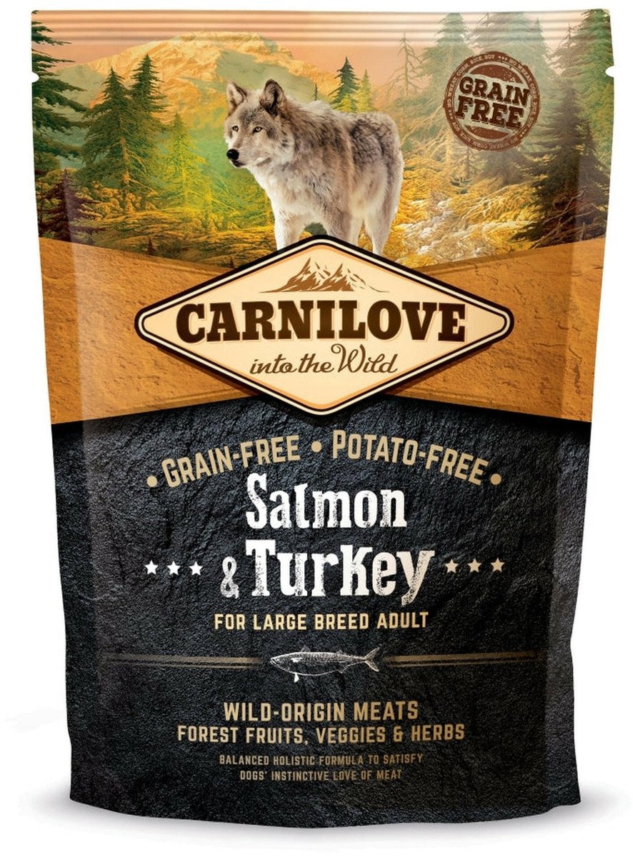 Carnilove Hondenvoer CARNILOVE - Zalm Kalkoen Graanvrij - 1.5kg voor Grote Rassen