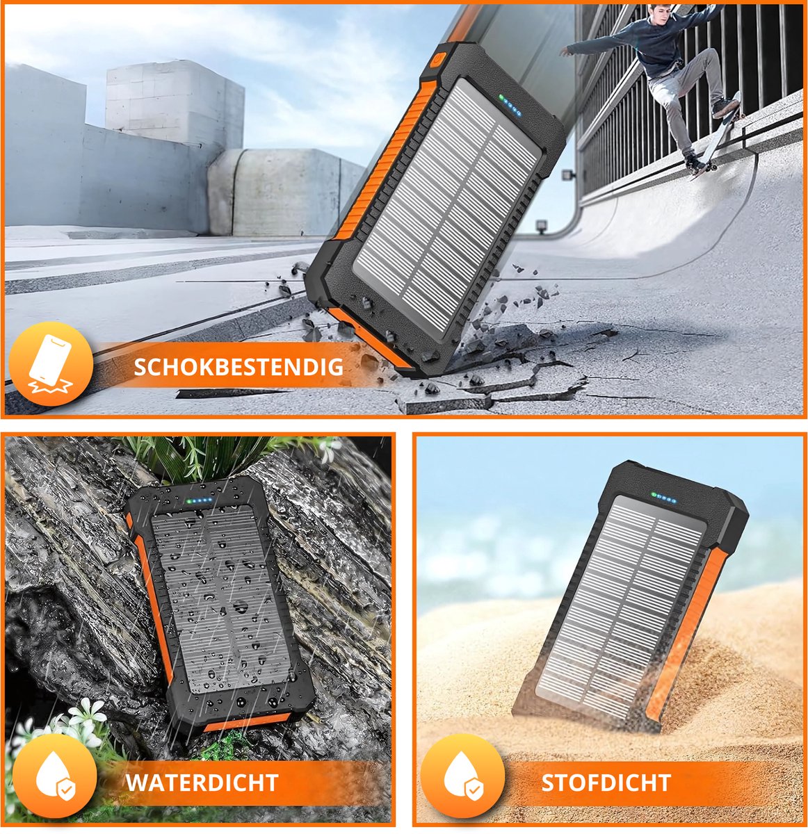 Royal Empire Solar Powerbank - Noodpakket - Zonne-energie - afbeelding 3