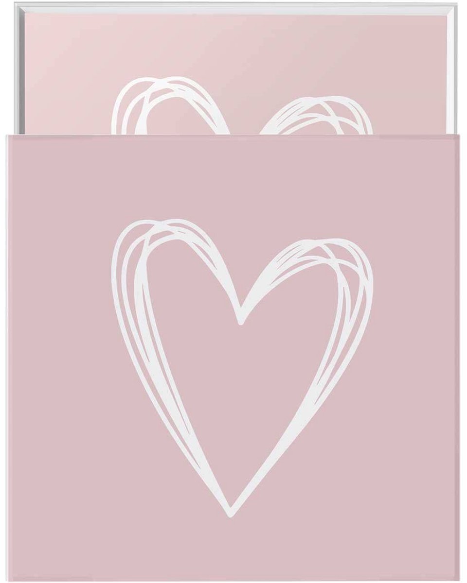 Decoratiedoos lunch servetten - Pure Heart Rosé