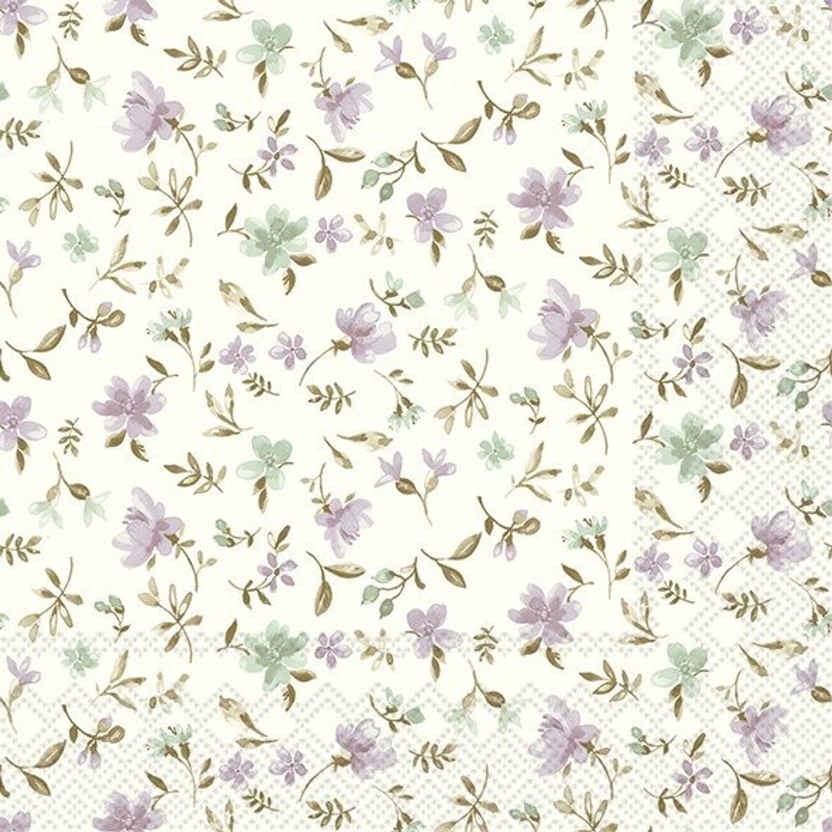 IHR Lunch servetten - Fleurs lilac green