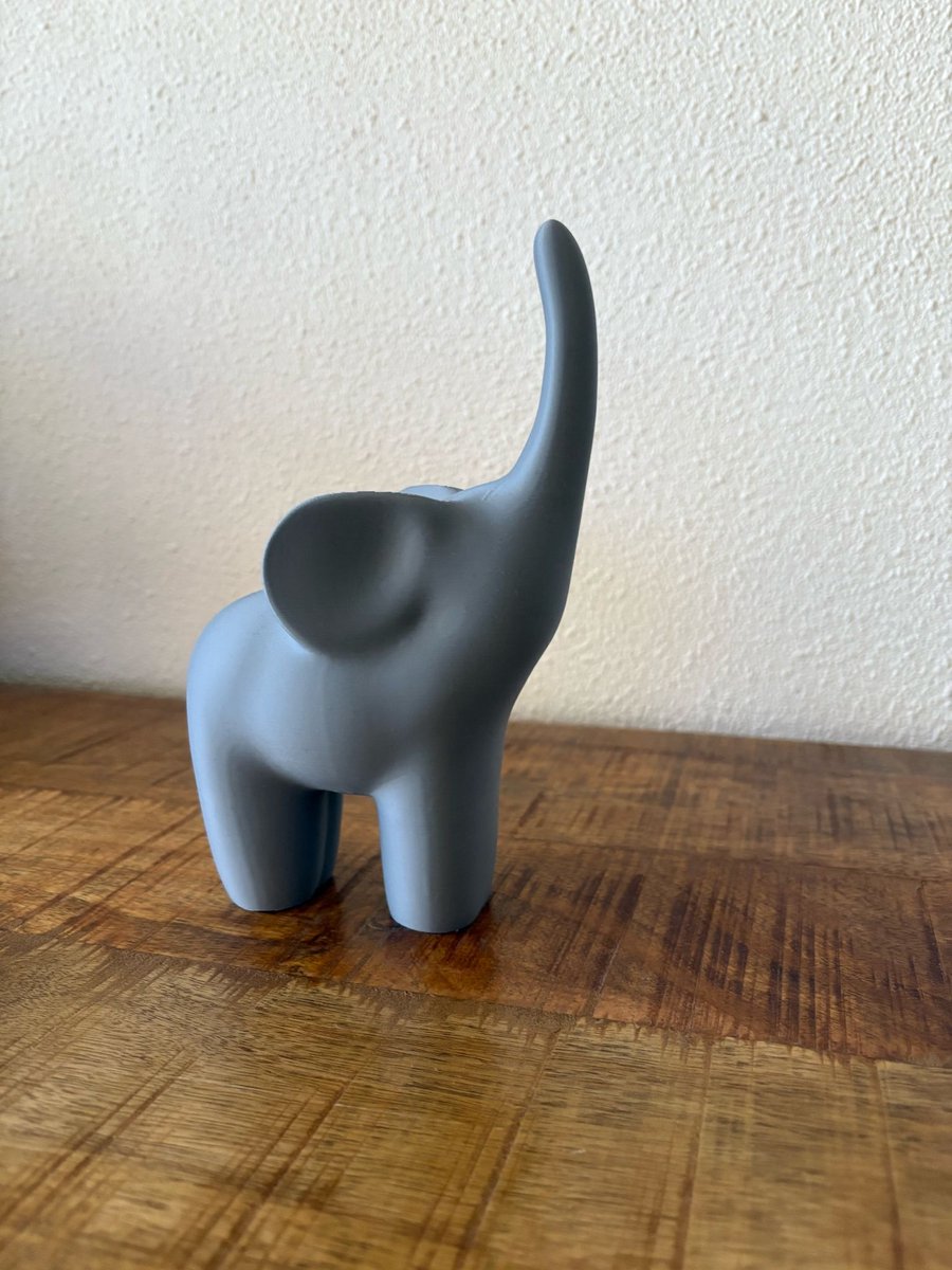 Minimalistisch Olifant Beeldje – 3D geprint - 3DPrintingArtist