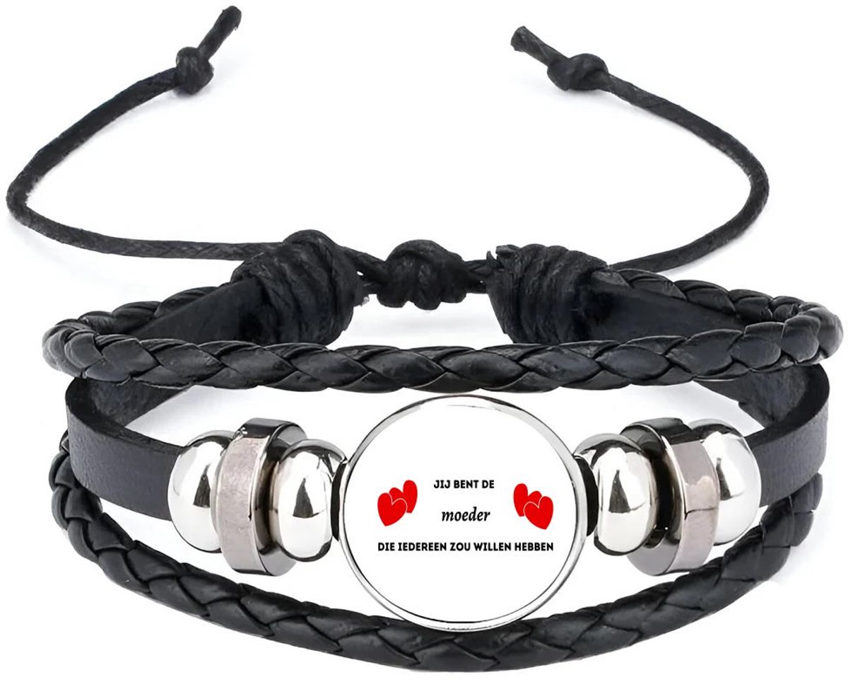 Akyol - jij bent de moeder die iedereen zou willen hebben armband zwart - Moeder - geweldige mama - liefste moeder - verjaardag - cadeau - kado - bedankje - geschenk