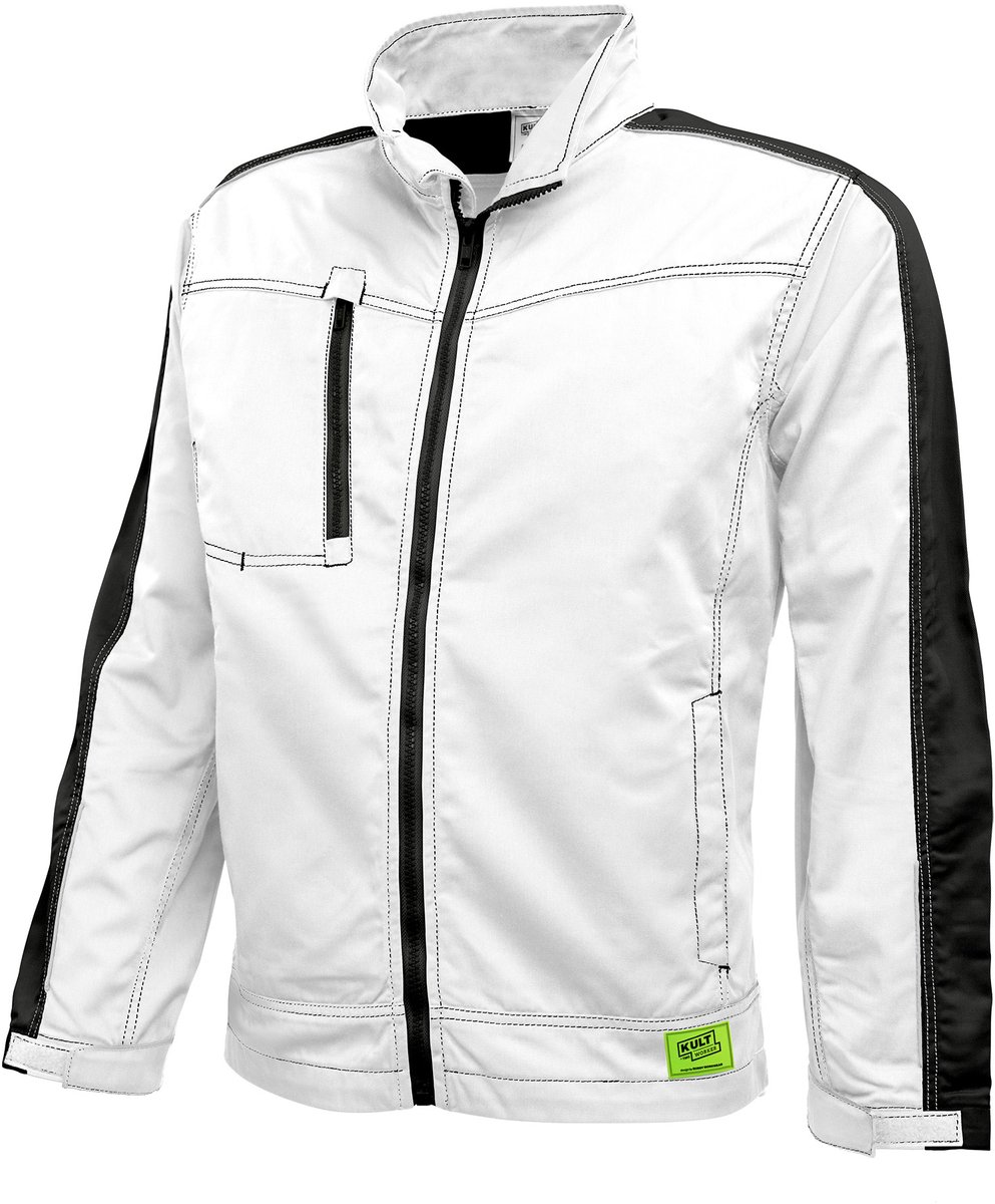 TMG KULT WORKER WORK Werkjas HEREN Veiligheidsjas Wit - Cordura Versterkt - 270 GSM - Katoen Polyester