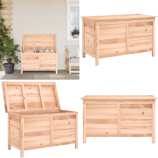 vidaXL Coffre à coussins 99 x 50 x 56,5 cm Bois de pin massif - Coffre à coussins - Coffres à coussins - Coffre de jardin - Opbergbox