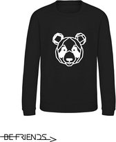 Be Friends Sweater - Panda - Vrouwen - Zwart - Maat XL