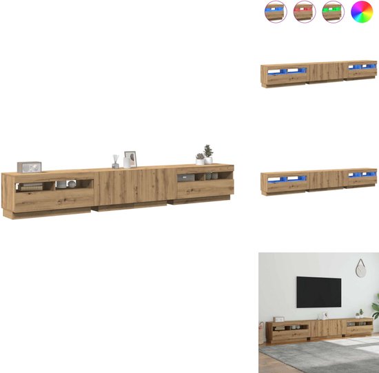 Tv-meubels 2 st 80x35x36,5 cm bewerkt hout betongrijs
