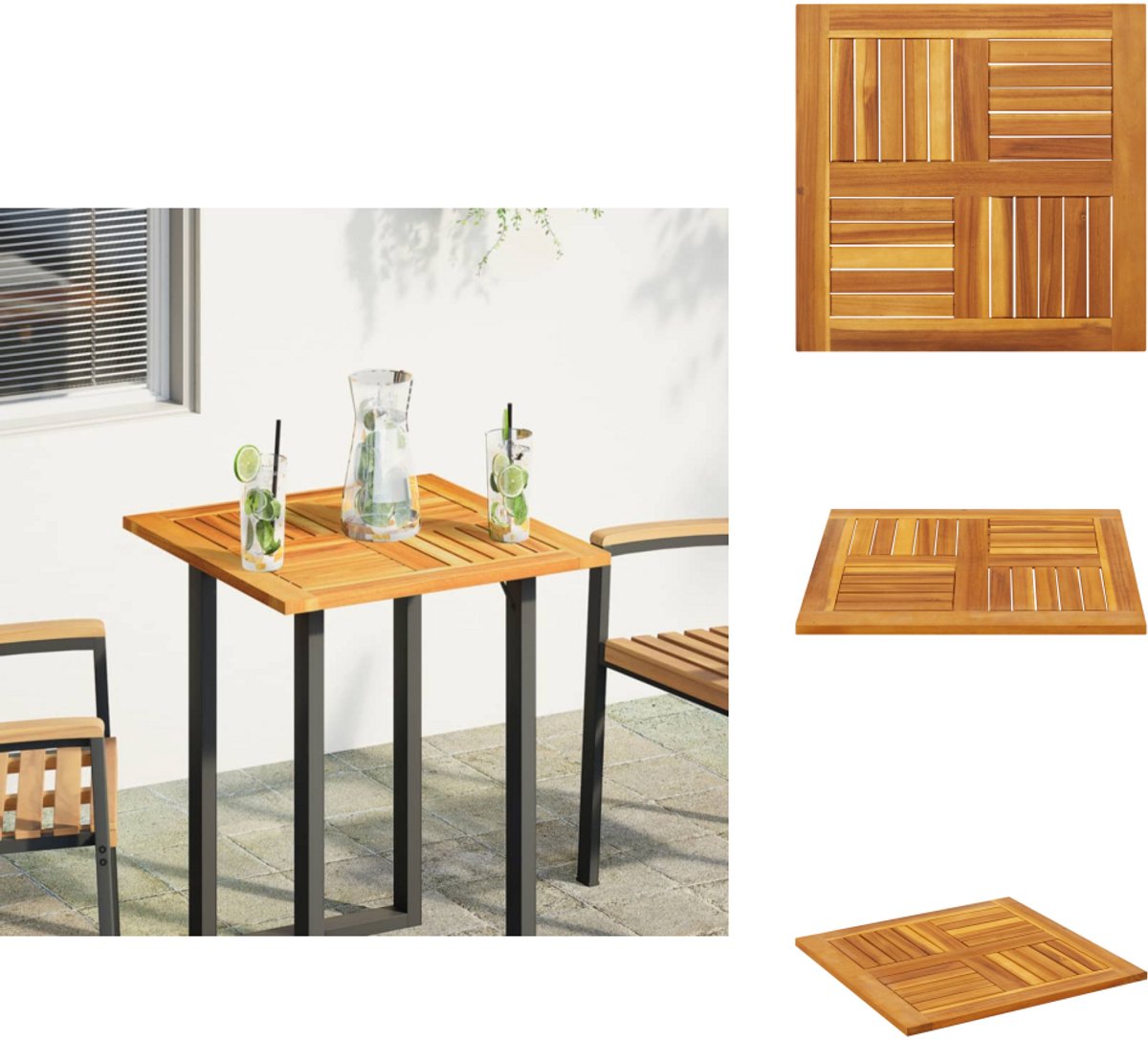 vidaXL Tafelblad achthoekig 90x90x2,2 cm massief acaciahout