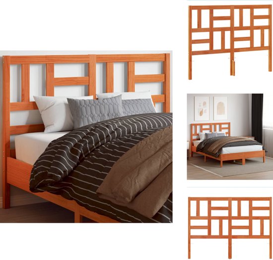 vidaXL Hoofdbord met opbergruimte 180 cm massief grenenhout wasbruin, bed hoofdbord, hoofdbord bed, achterwand bed, bedhoofdbord, hoofdeinde bed