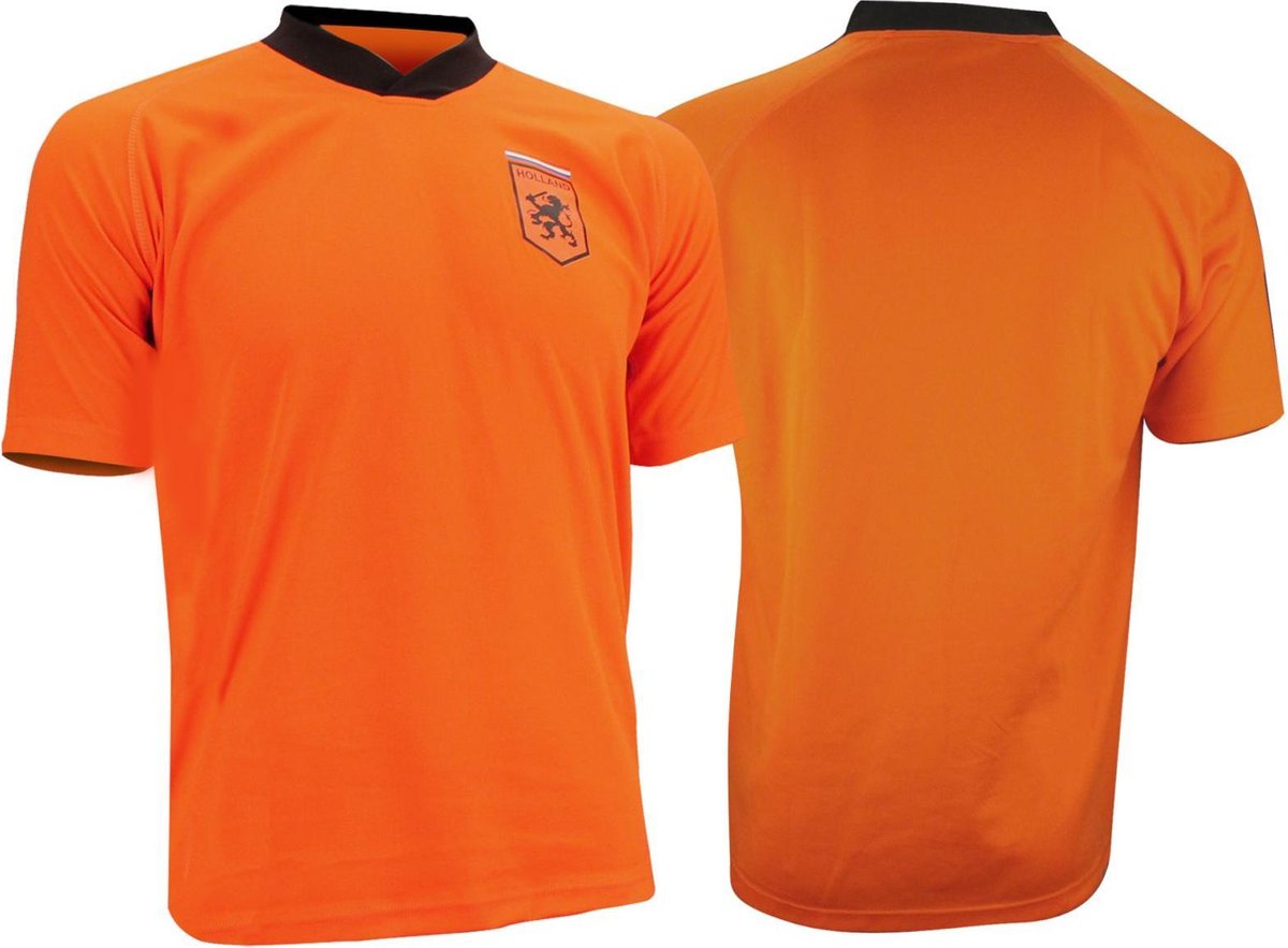 Nederland Voetbalshirt Supporter Senior Oranje/zwart Maat M