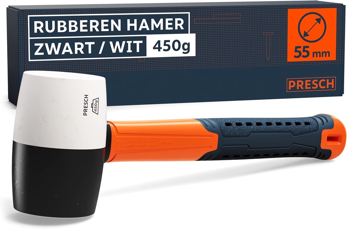 Rubberhamer 450g - Duurzame en veelzijdige hamer met twee zijden voor binnen en buiten
