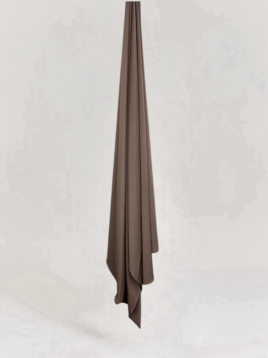 By Dihane - Hoofddoek - Premium Jersey Hoofddoek Large- Hijab - Moslima - Premium Jersey Large - Sjaal- 70x 200cm - Kleur Taupe
