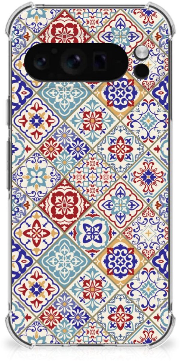 Google Pixel 9 Pro XL Anti-Shock Hoesje Tiles Color