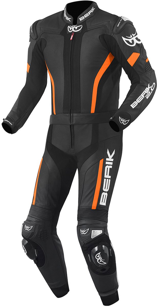 Berik Losail Zwart Oranje 2-Delig Motorpak - Racepak