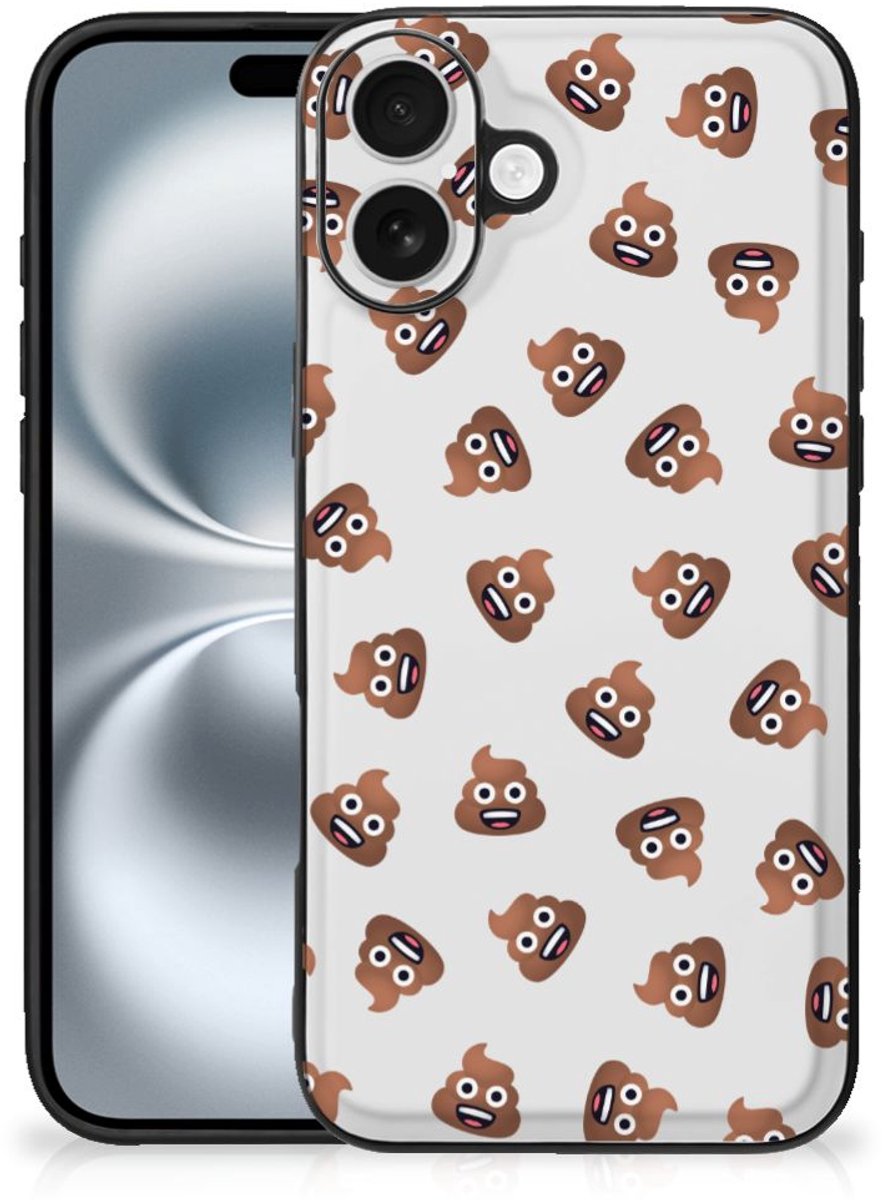 Back Case voor iPhone 16 Plus Poep Emojis