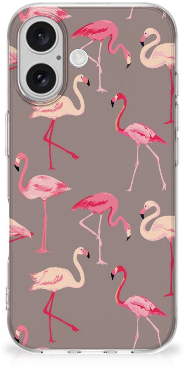 iPhone 16 plus TPU Hoesje Flamingo