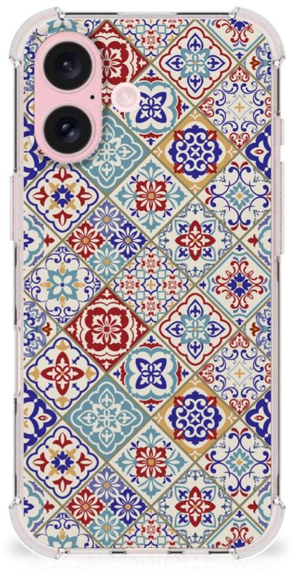 iPhone 16 Anti-Shock Hoesje Tiles Color