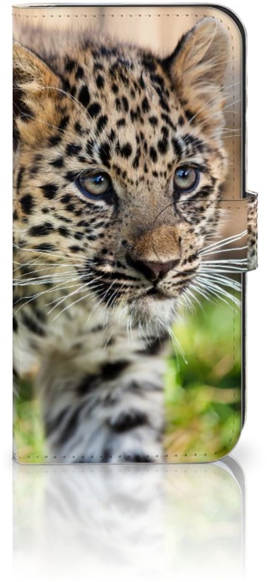 Samsung Galaxy S25 Plus Telefoonhoesje met Pasjes Baby Luipaard