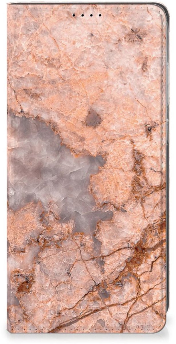 Standcase Hoesje voor Samsung Galaxy S25 Plus Standcase Marmer Oranje