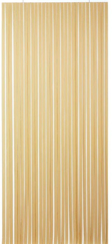 DECONA Deurgordijn pvc strepen bruin/beige 90x200 cm kopen