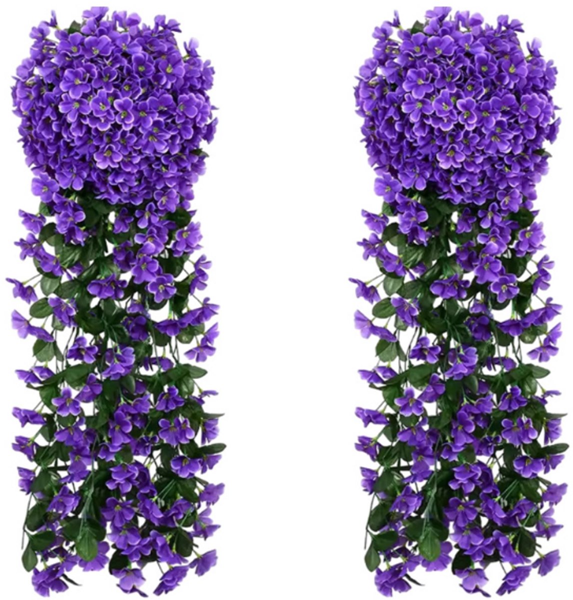 Vivva - Kunst Orchideeën - Kunstbloemen - Nepbloemen - Kunst Bloemen - Nep Bloemen - Kunstboeket - Paars - 2 Stuks - HANGROSE