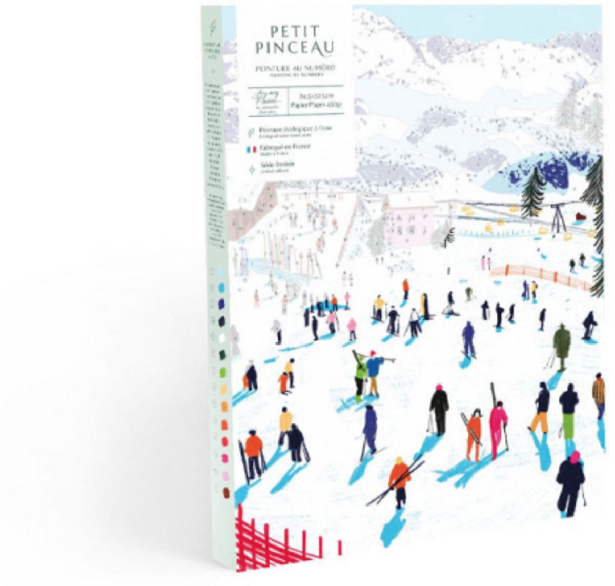 La Petite Epicerie Painting by Number Kit "SKIING AMONG MOUNTAINS" 329g H33xW25.5xL3.5cm genummerde schilderijenset | Creatieve | Hobbyset | kinderen en volwassenen
