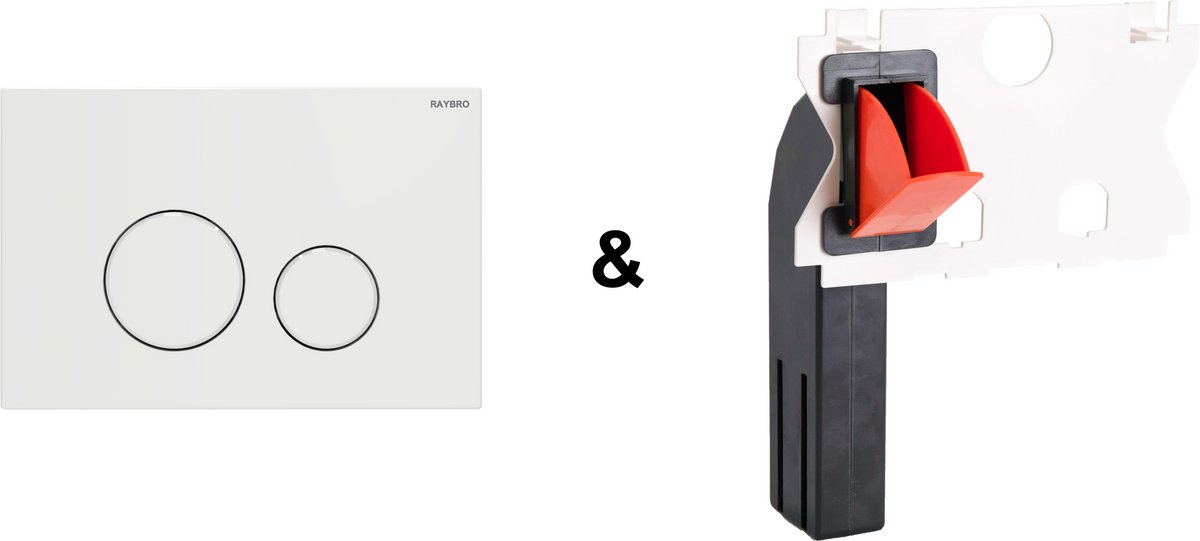 RAYBRO Cortado 15 Pack (Cortado 15 en RAYBRO Toiletblokhouder) - voor Geberit Delta inbouwreservoir (UP100) - Geberit Sigma (UP320 en UP300) - Rapotec - REZI, Kronenbach - JomoTech.