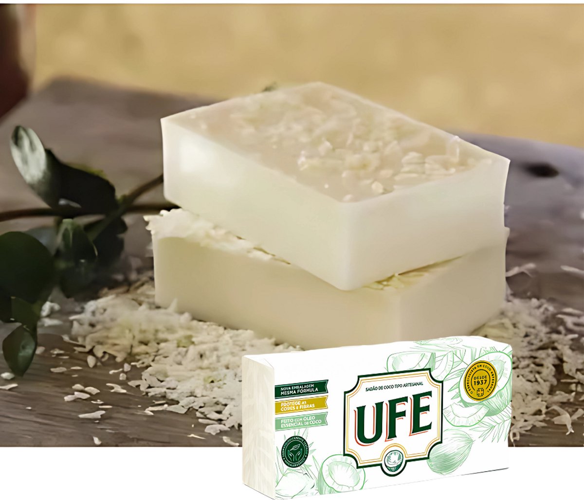 UFE - Kokosnoot Steen Zeep - 5x200g - Milieuvriendelijk - Kleding - Keukenreiniging - Kristalwerk - Algemene huishoudelijke schoonmaak