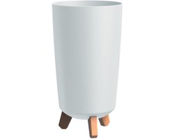 Prosperplast bloempot, diameter 195mm, hoogte 365mm, op pootjes, wit, Gracia Tubus Slim