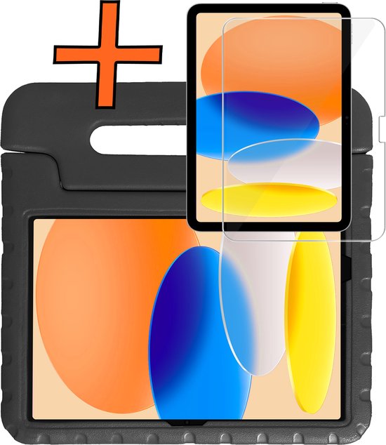 Étui pour iPad 2025, coque Bumper Kids , avec protection d'écran, compatible avec iPad 11, Zwart