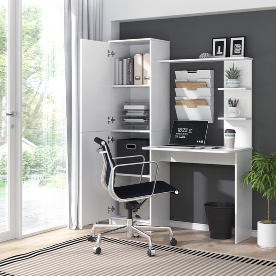 Vicco Bureau Tessa, Wit, 122,9 x 52 cm